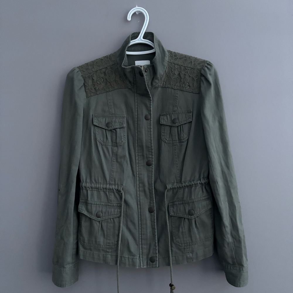 Candie’s Small Cotton Olive Green Women's Jacket